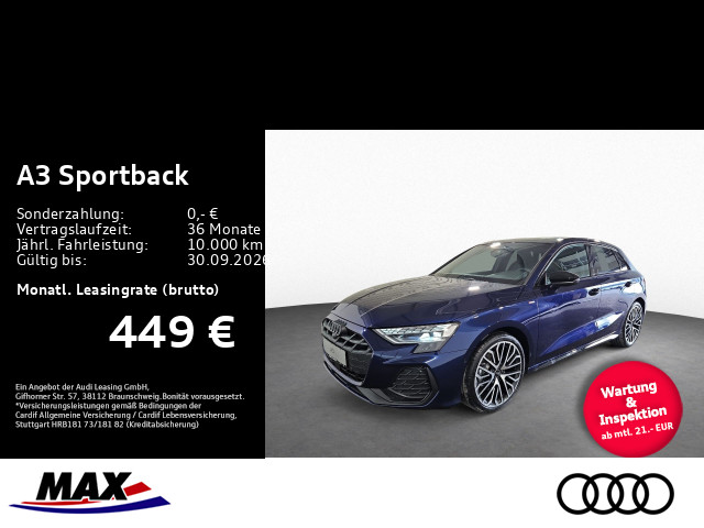 A3 Sportback TDI S-LINE LED+PANO+SONOS+LM19