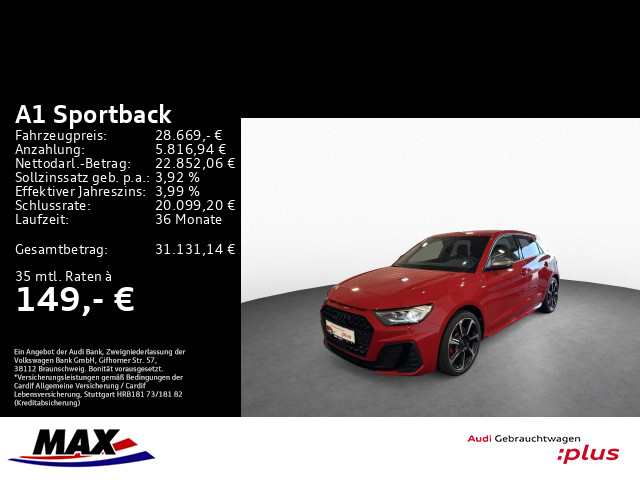 A1 Sportback 40 TFSI S-LINE LED+KAMERA+SONOS+DAB+