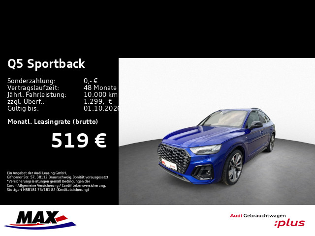 Q5 Sportback 55 TFSI e S-LINE QU LUFT+MATRIX+PANO+KAM+AHK