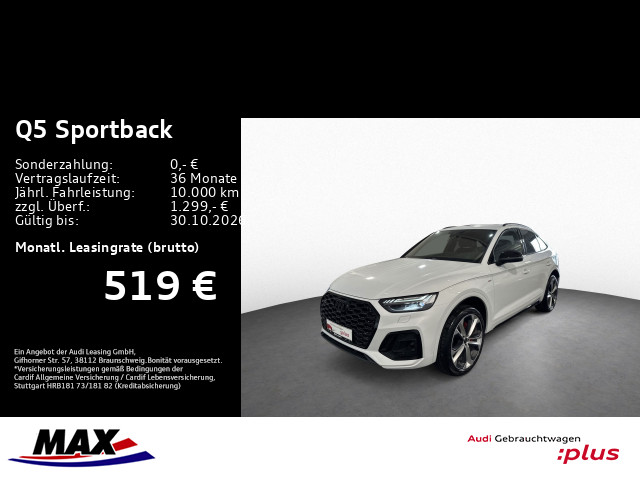 Q5 Sportback 55 TFSI e S-LINE BUSINESS MATRIX+KAMERA+AHK+HUD