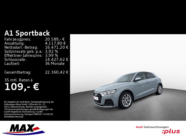 A1 Sportback 30 TFSI ADVANCED DCP+PDC+SMARTPHONE INTERFACE