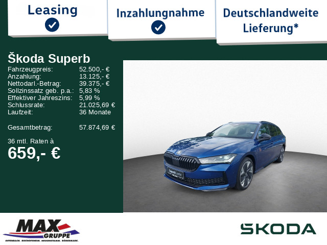Superb Combi 1.5TSI iV 150kW Sportline 360°*PANO