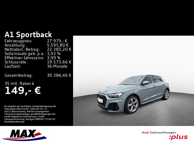 A1 Sportback 40 TFSI S LINE LED+NAVI+SMARTPHONE INTERFACE
