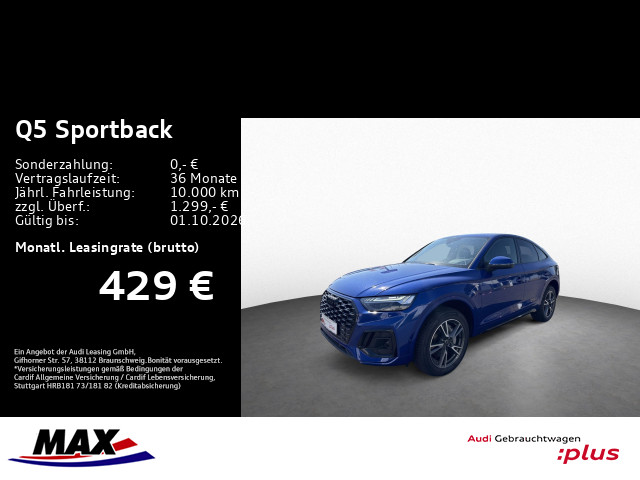 Q5 Sportback 50 TDI S-LINE MATRIX+360°+VCP+HUD+AHK