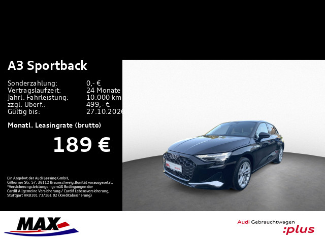 A3 Sportback TFSI ADVANCED LED+KAMERA+VCP+PDC+