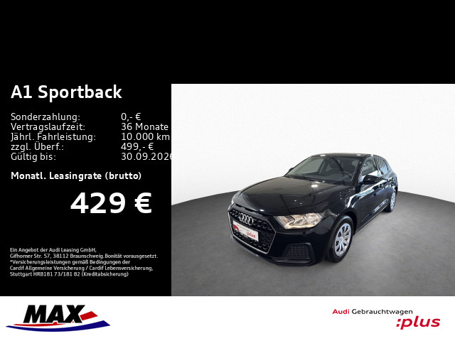 A1 Sportback 30 TFSI ADVANCED SMARTPHONE INTERFACE+DCP+PDC+DAB