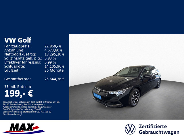 Golf VIII 2.0 TDI DSG LIFE IQ.LIGHT+AHK+PANO+HUD
