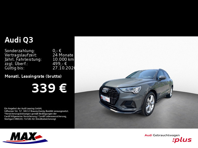 Q3 35 TDI ADVANCED LED+360°+AHK+VCP+SMARTPHONE INTERFACE
