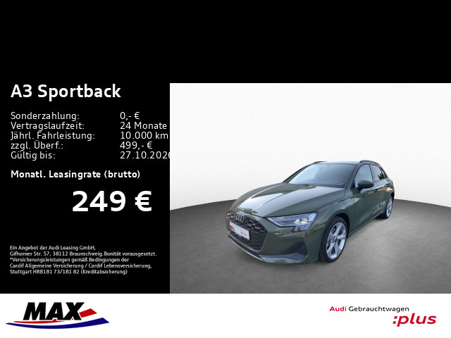 A3 Sportback TFSI e LED+KAMERA+AHK+SMARTPHONE INTERFACE