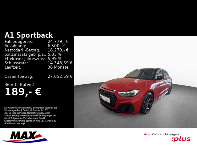 A1 Sportback 35 TFSI S LINE LED+OPTIK+VCP+NAVI+ALU