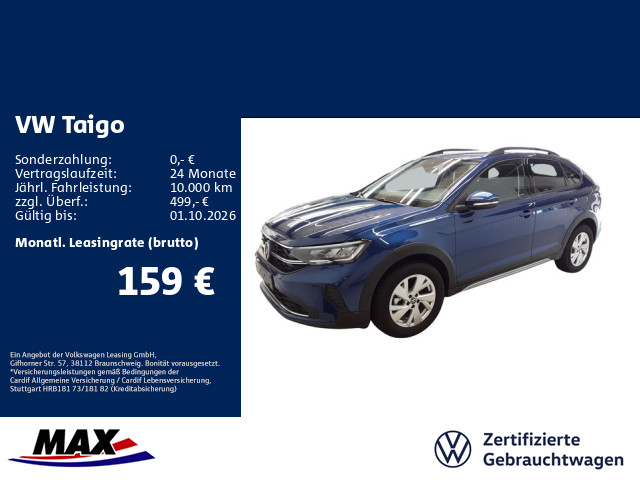 Taigo 1.0 TSI LIFE DSG LED+KAMERA+PDC+DCP+ACC+