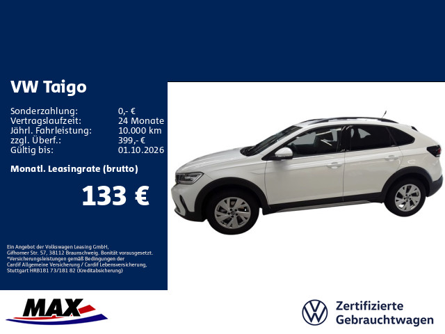 Taigo 1.0 TSI LIFE LED+KAMERA+DCP+PDC+NAVI+ACC+