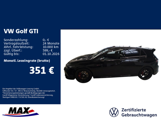 Golf GTI CLUBSPORT BLACK AKRA+H&K+360°+PANO