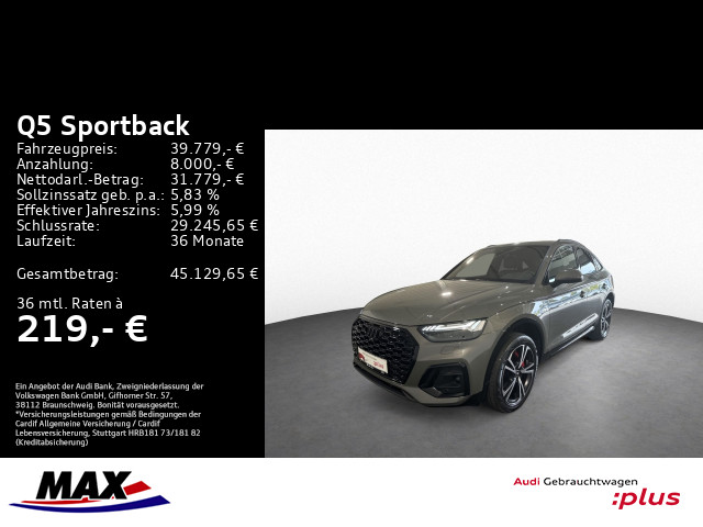 Q5 Sportback 45 TFSI COMPETITION S LINE MATRIX+AHK+PANO