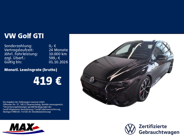 Golf GTI CLUBSPORT BLACK AKRA+HUD+H&K+360°+IQ+PANO