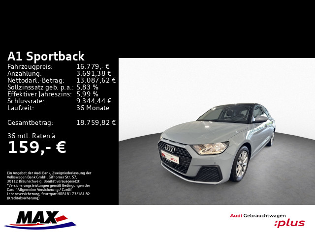 A1 Sportback 25 TFSI KAMERA+ALU+SH+VCP+PDC+RADIO
