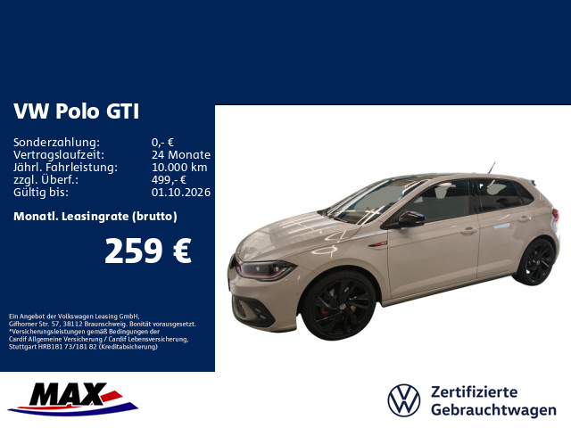 Polo GTI 2.0 TSI DSG +IQ.LIGHT+APP+ACC+ALU+PANO+