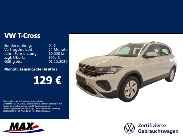 T-Cross 1.0 TSI LIFE LED+KAMERA+ACC+APP+NAVI+SHZ