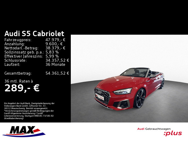 S5 Cabriolet TFSI QUATT +MATRIX+HUD+B&O+VCP+ALU+