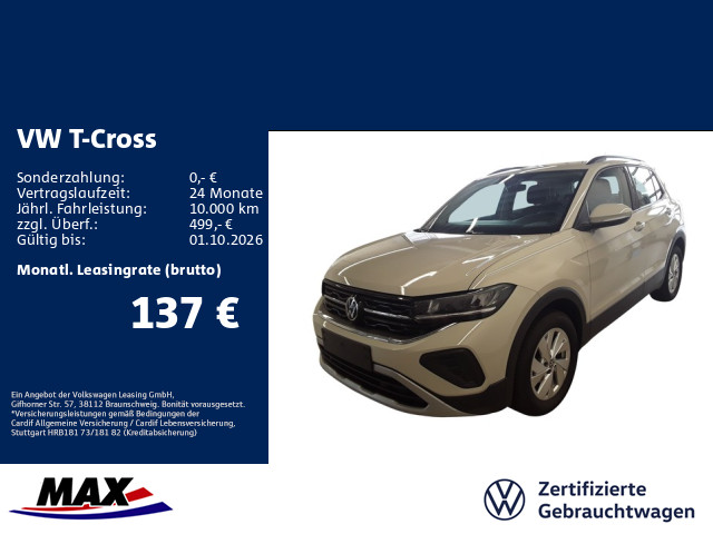 T-Cross 1.0 TSI LIFE LED+APP+KAMERA+ACC+DCP+ALU+