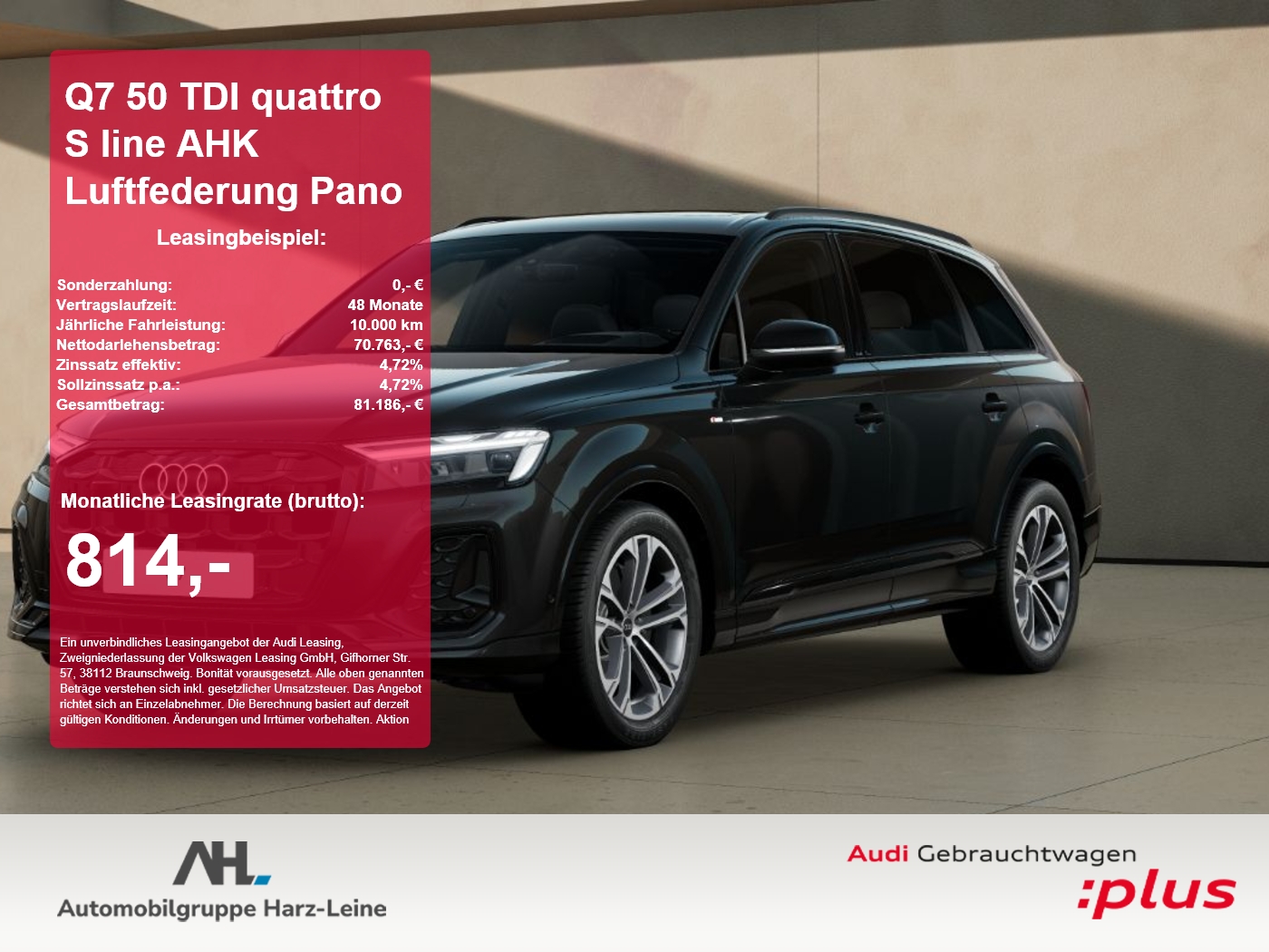 Q7 50 TDI quattro S line AHK Luftfederung Pano