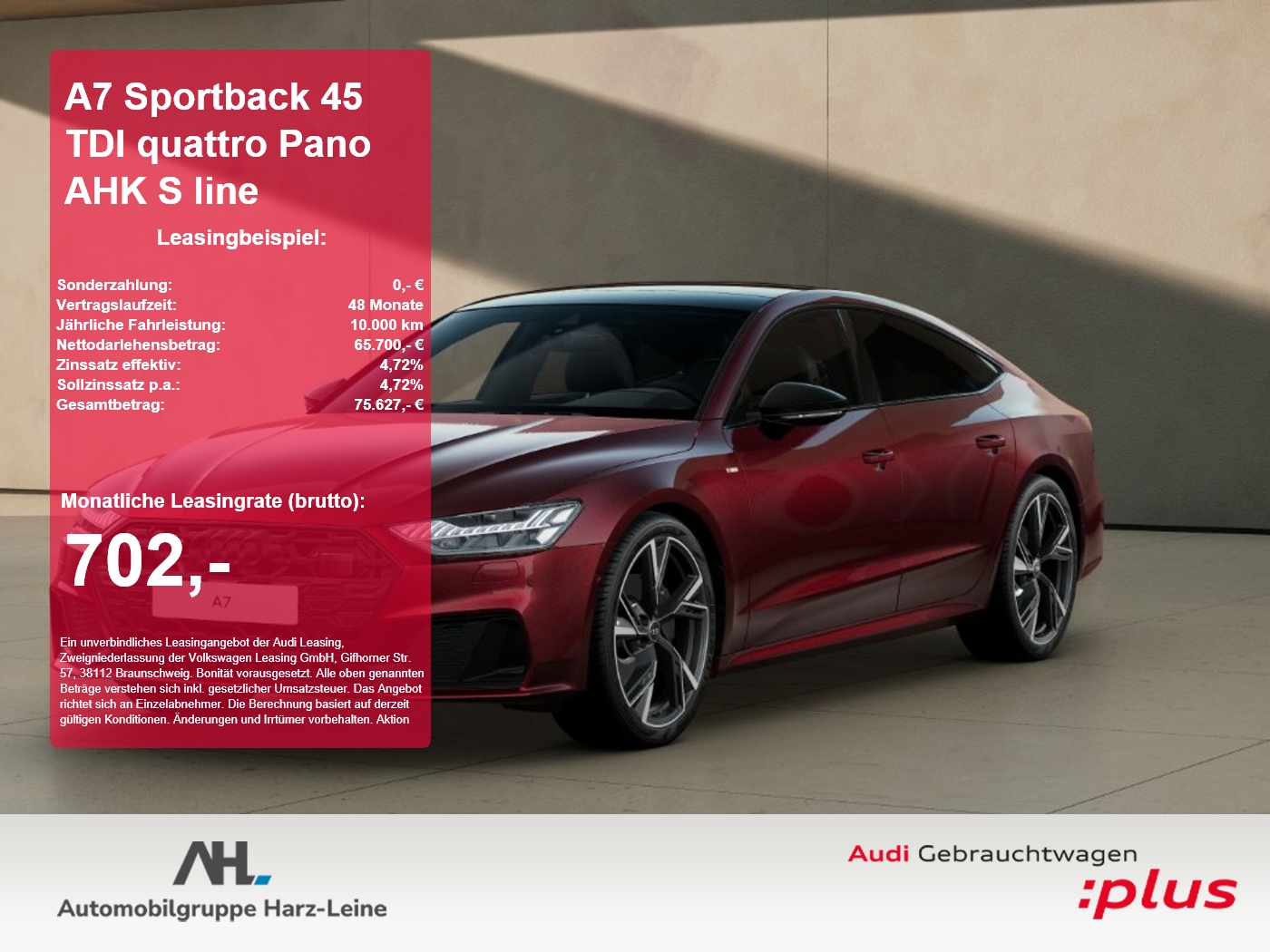 A7 Sportback 45 TDI quattro Pano AHK S line ACC