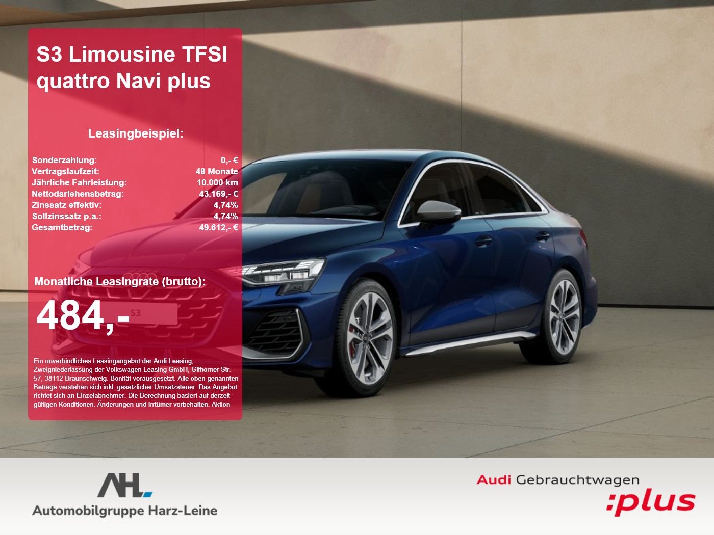 S3 Limousine TFSI quattro Navi plus ACC AUT LED