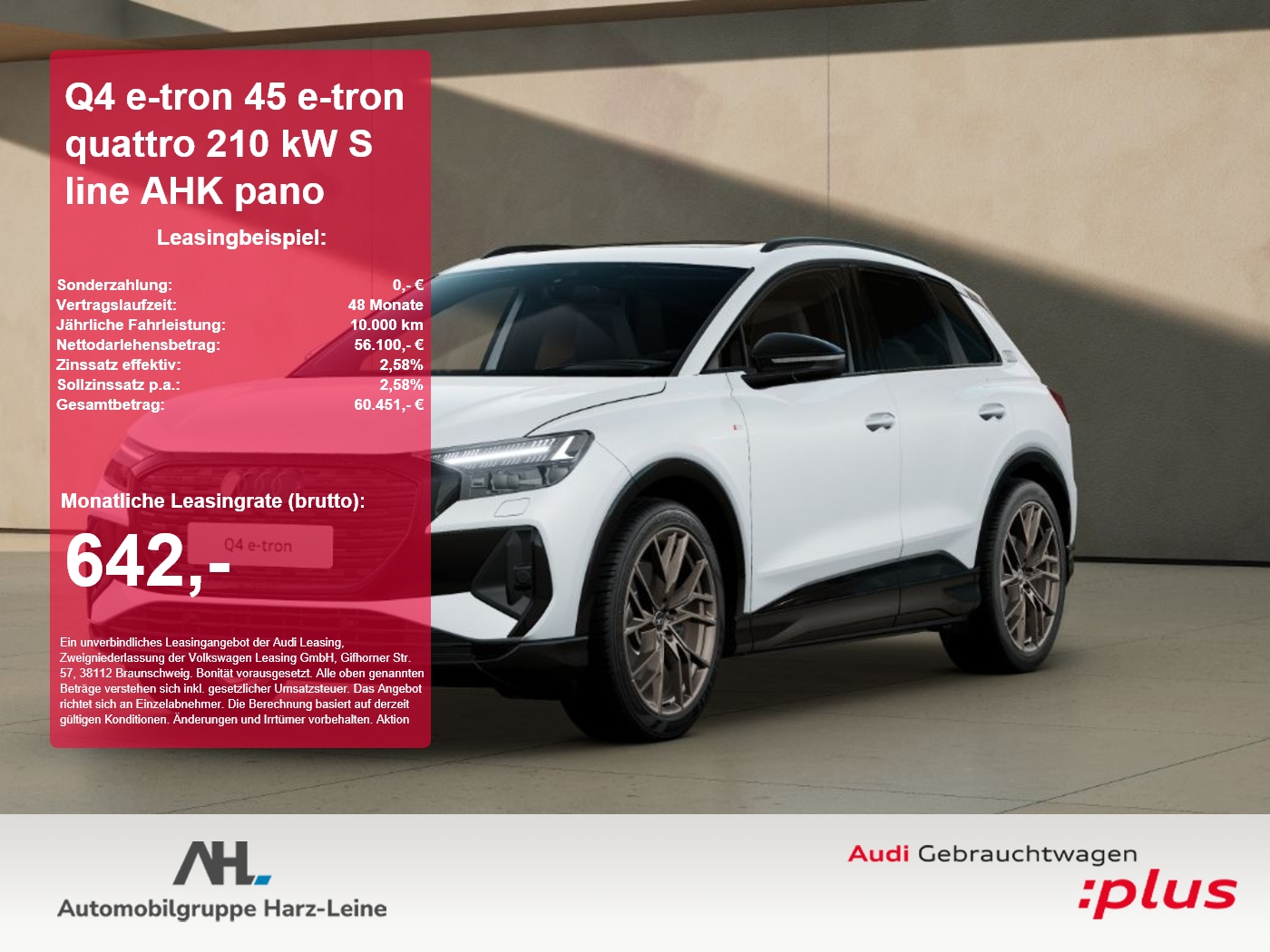 Q4 e-tron 45 e-tron quattro 210 kW S line AHK pano