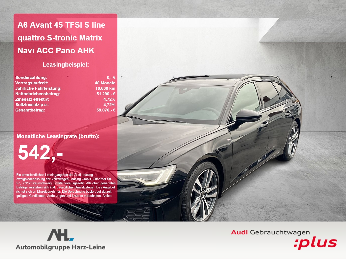A6 Avant 45 TFSI S line quattro S-tronic Matrix Navi AC...