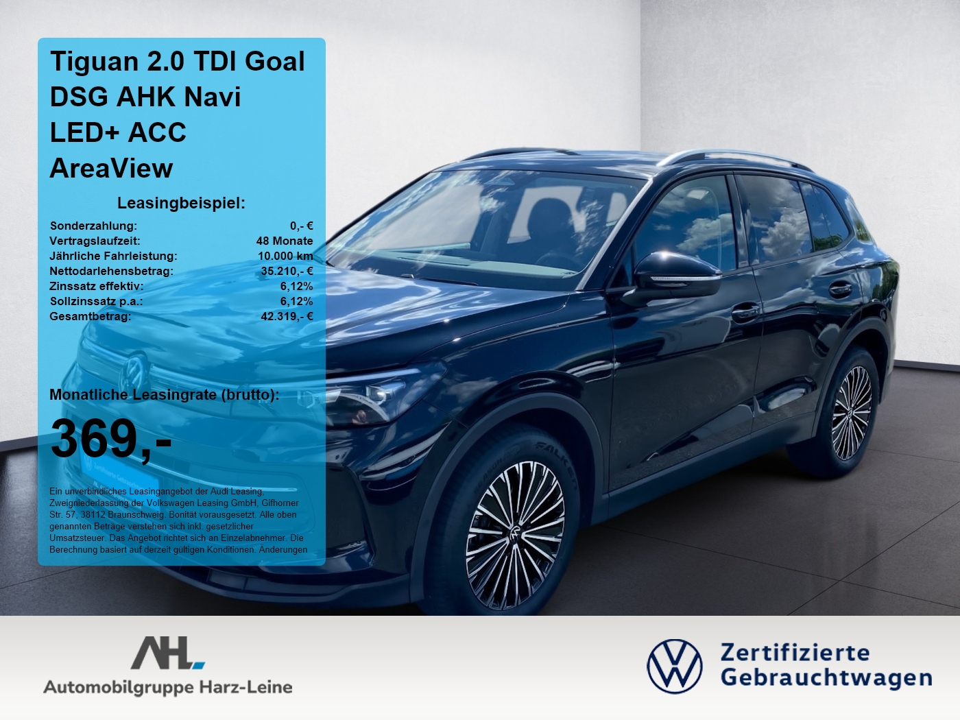Tiguan 2.0 TDI Goal DSG AHK Navi LED+ ACC AreaView