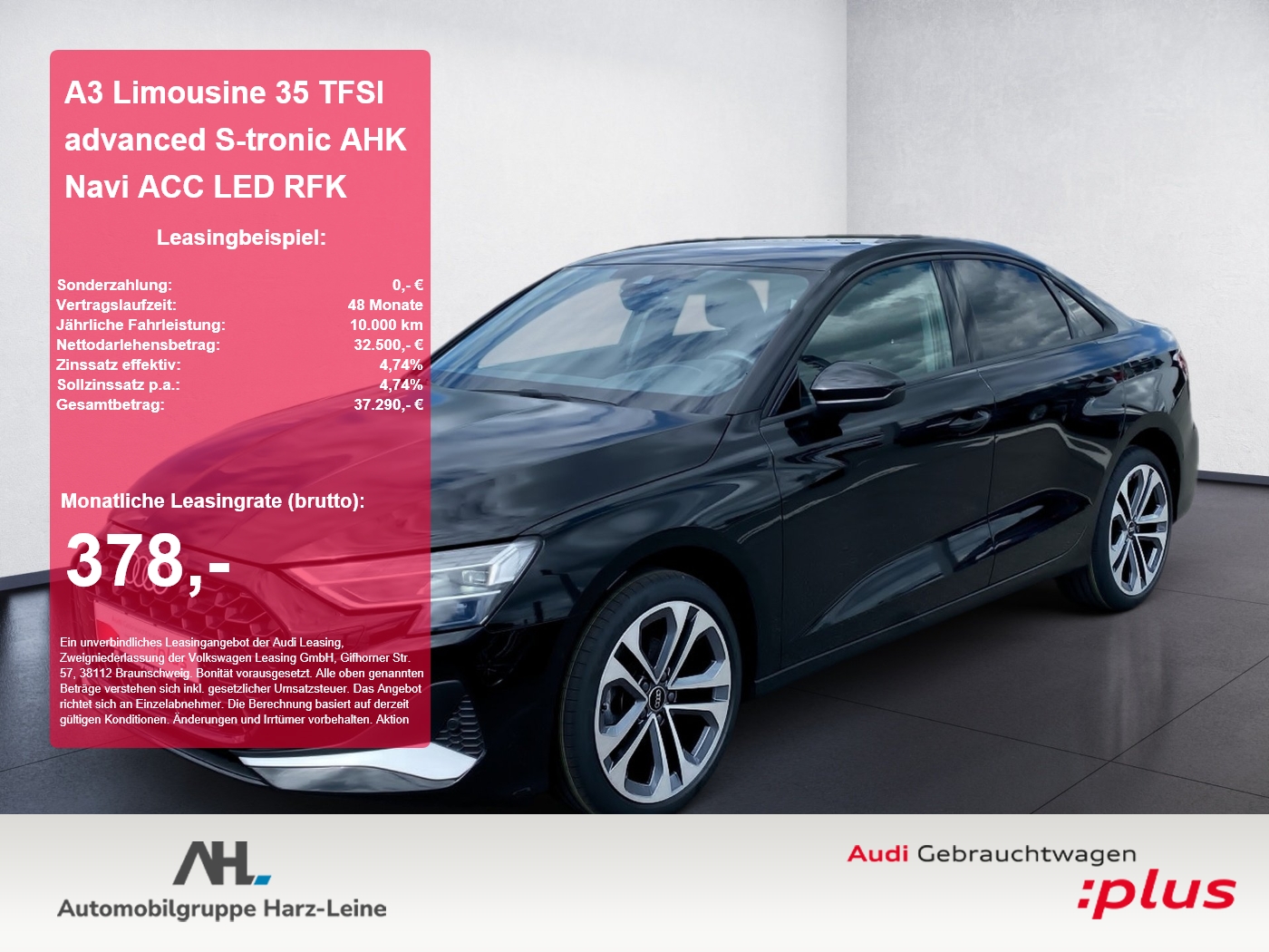 A3 Limousine 35 TFSI advanced S-tronic AHK Navi ACC LED...