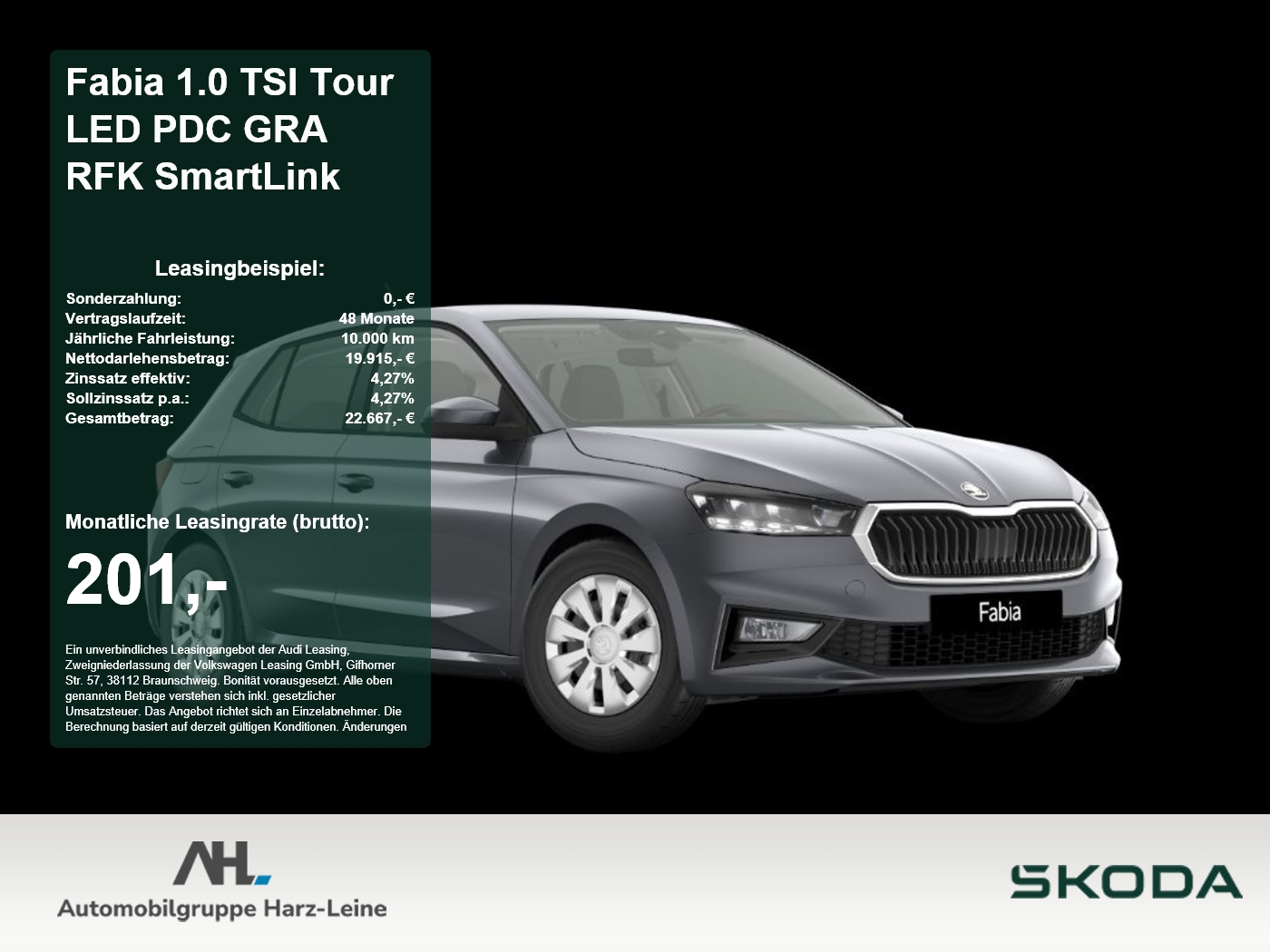 Fabia 1.0 TSI Tour LED PDC GRA RFK SmartLink LED