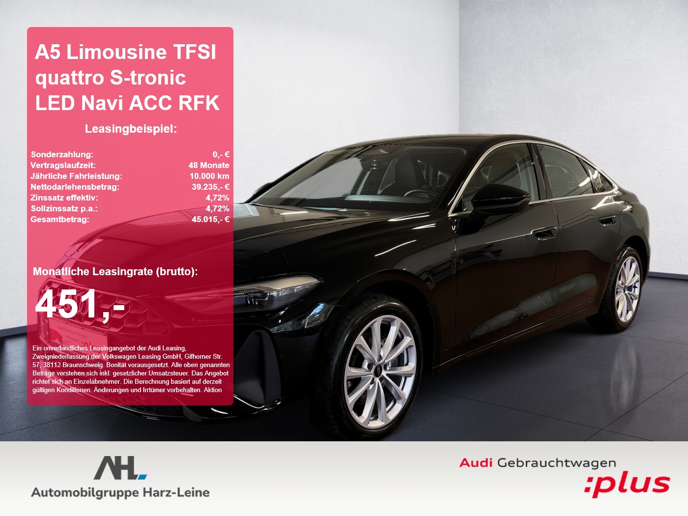A5 Limousine TFSI quattro S-tronic LED Navi ACC RFK