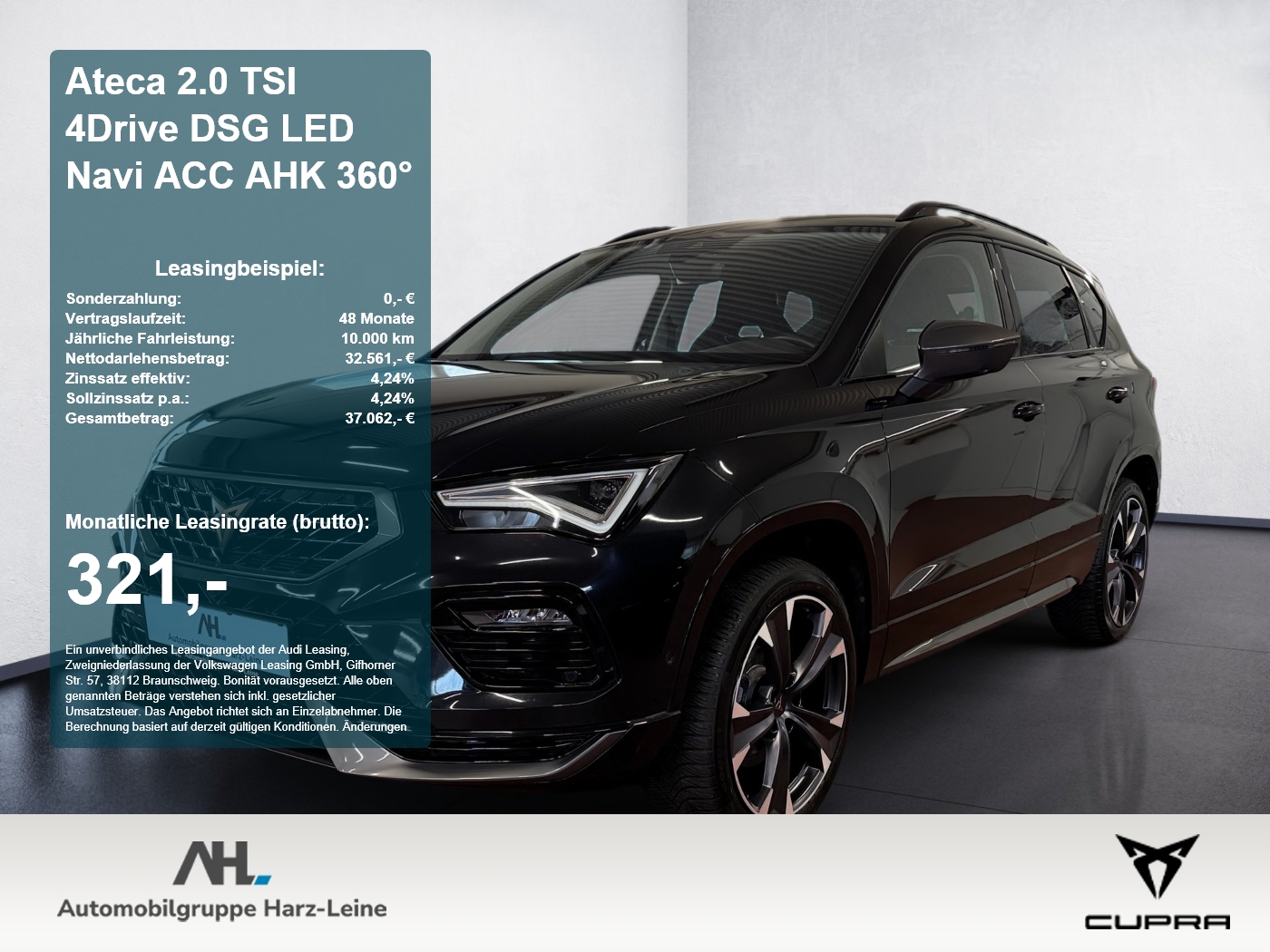 Ateca 2.0 TSI 4Drive DSG LED Navi ACC AHK 360°