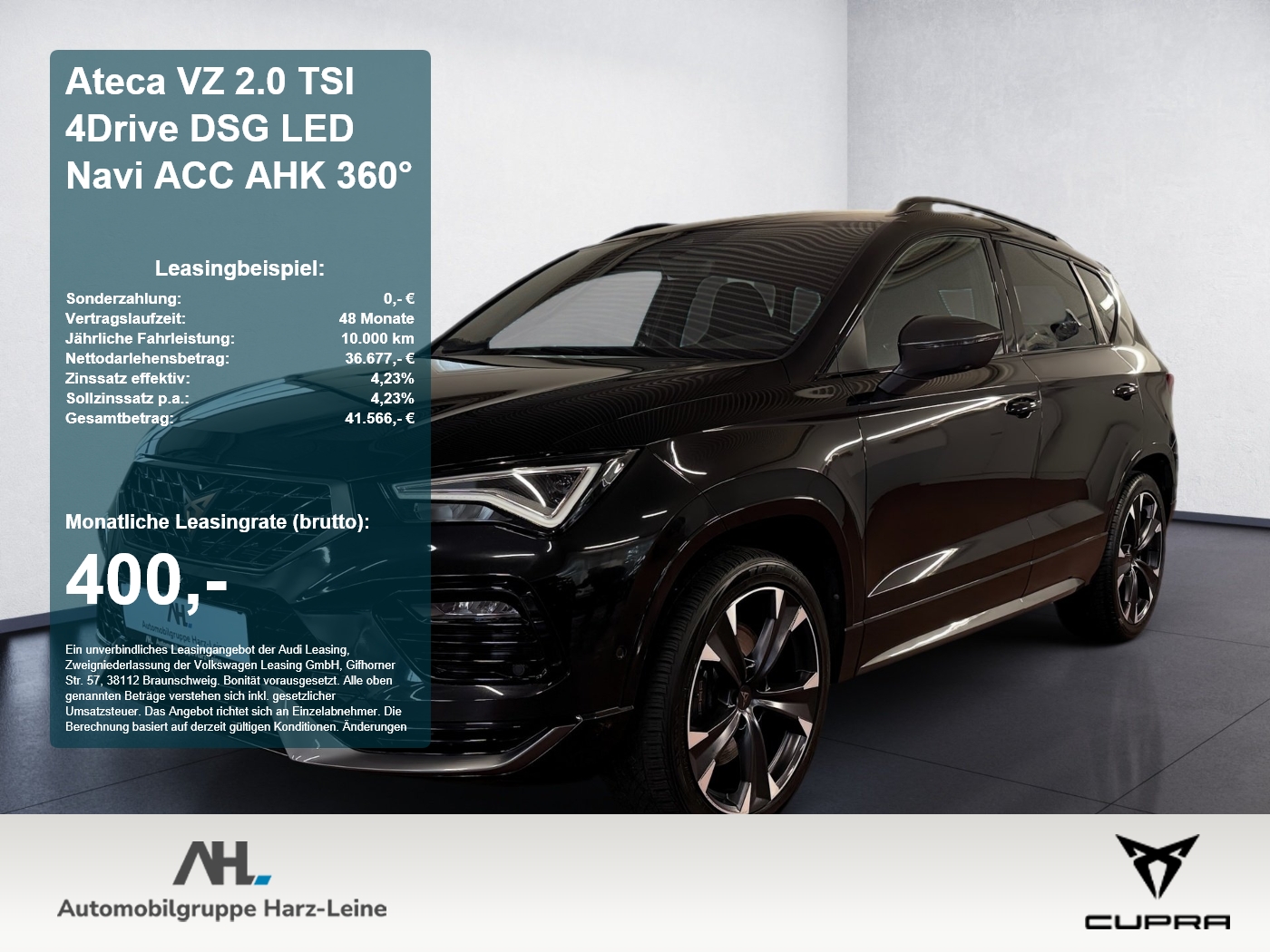 Ateca VZ 2.0 TSI 4Drive DSG LED Navi ACC AHK 360°