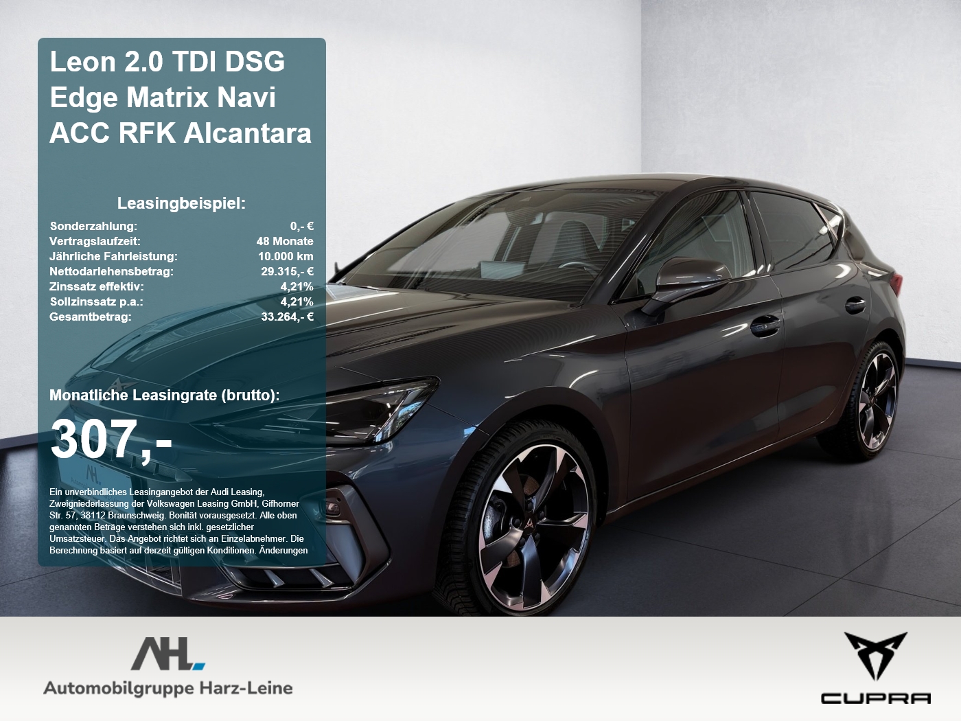 Leon 2.0 TDI DSG Edge Matrix Navi ACC RFK Alcantara