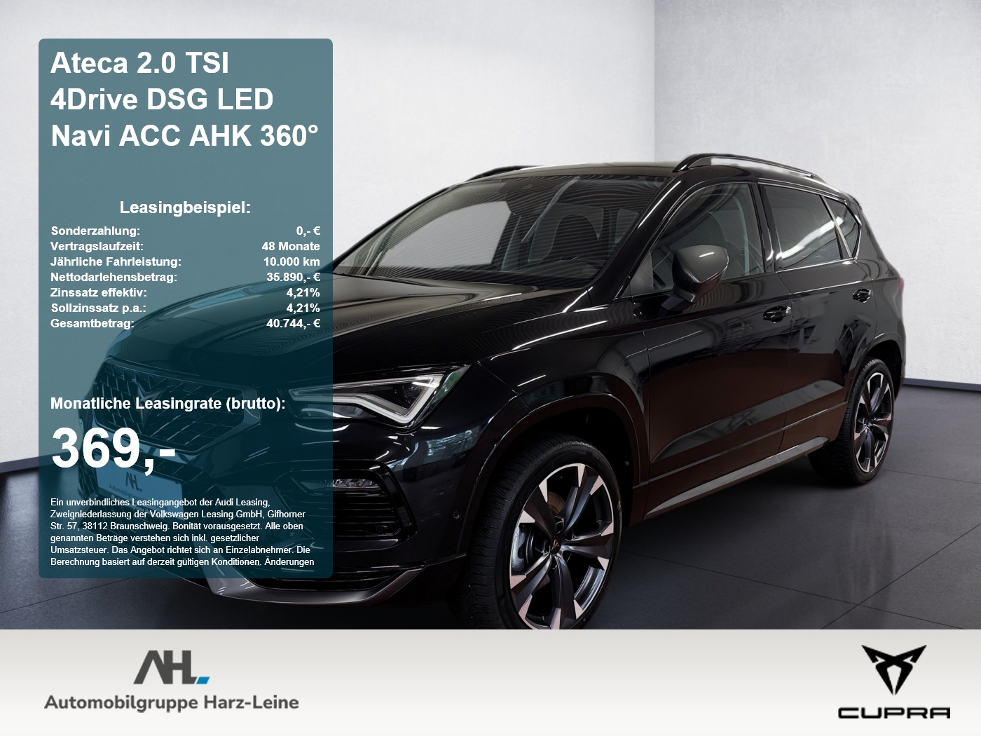 Ateca 2.0 TSI 4Drive DSG LED Navi ACC AHK 360°
