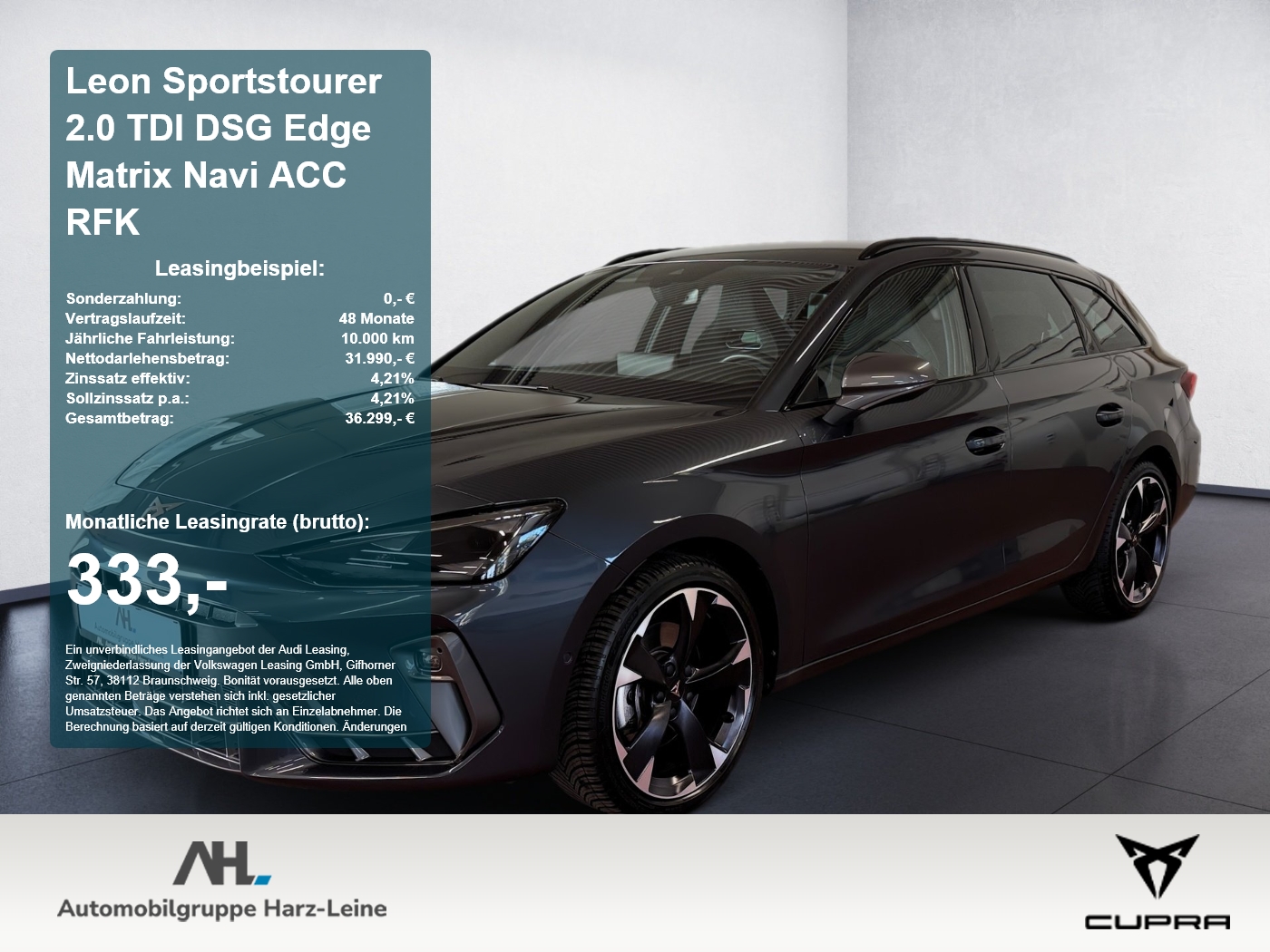 Leon Sportstourer 2.0 TDI DSG Edge Matrix Navi ACC RFK