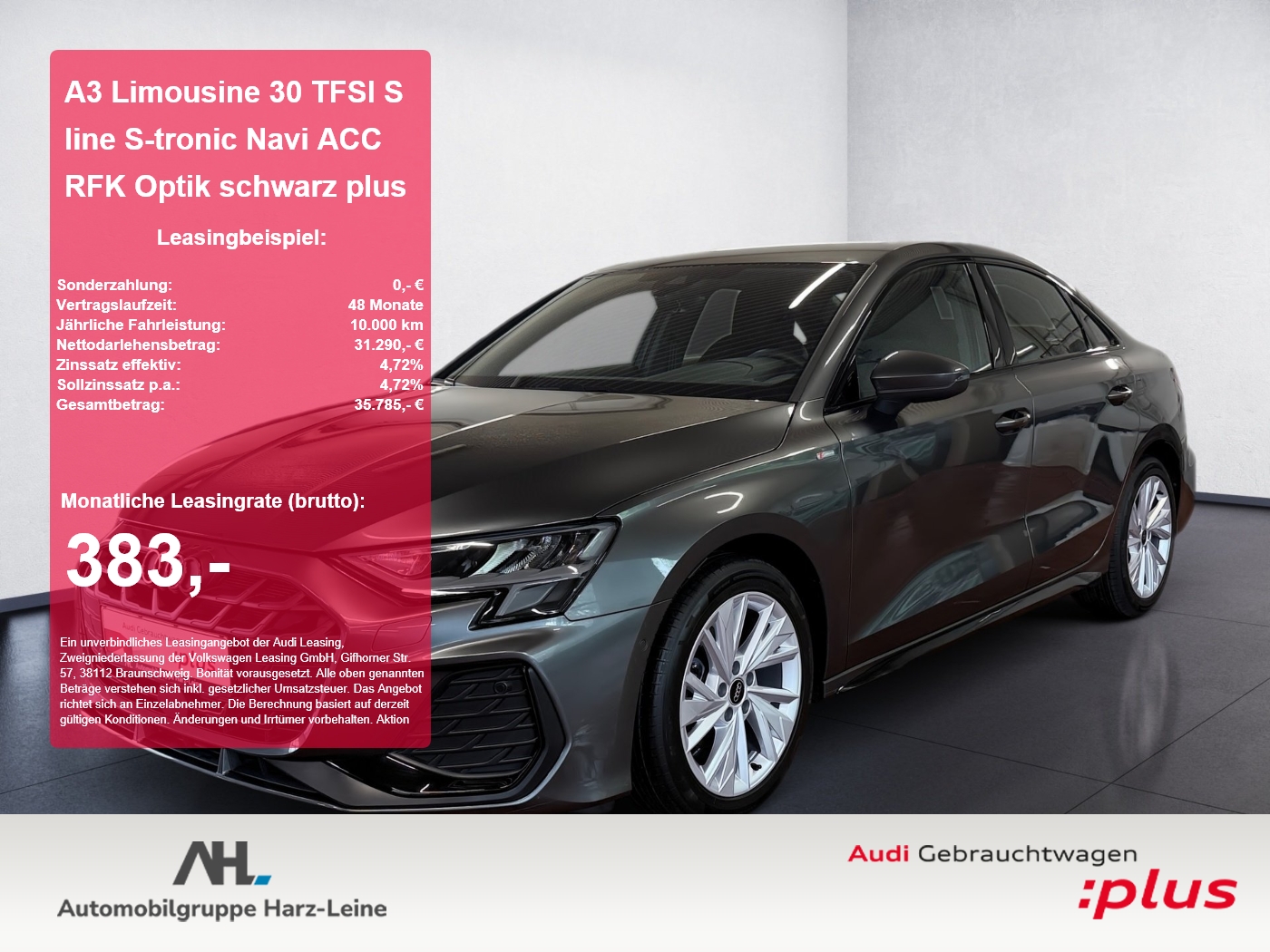 A3 Limousine 30 TFSI S line S-tronic Navi ACC RFK Optik...