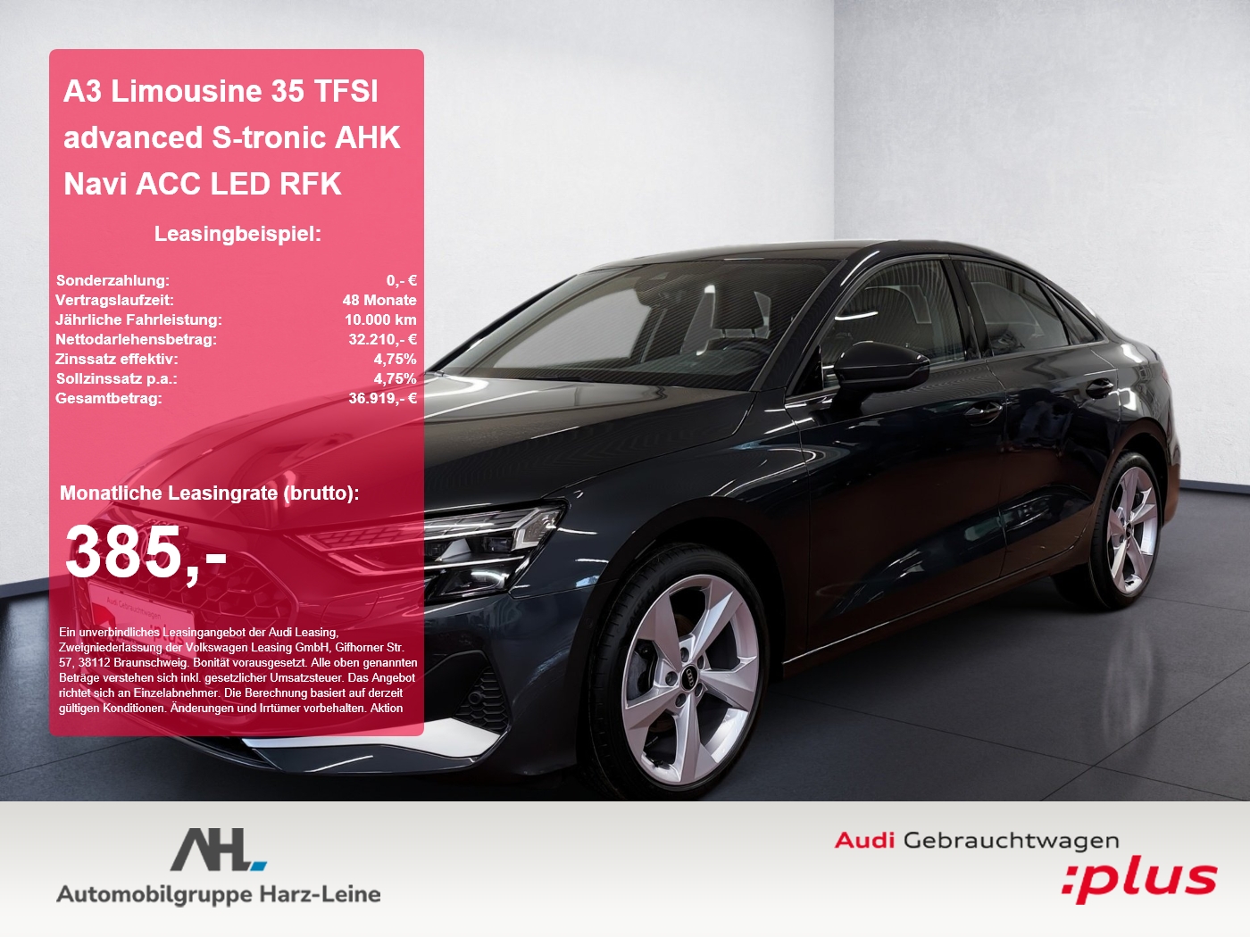 A3 Limousine 35 TFSI advanced S-tronic AHK Navi ACC LED...