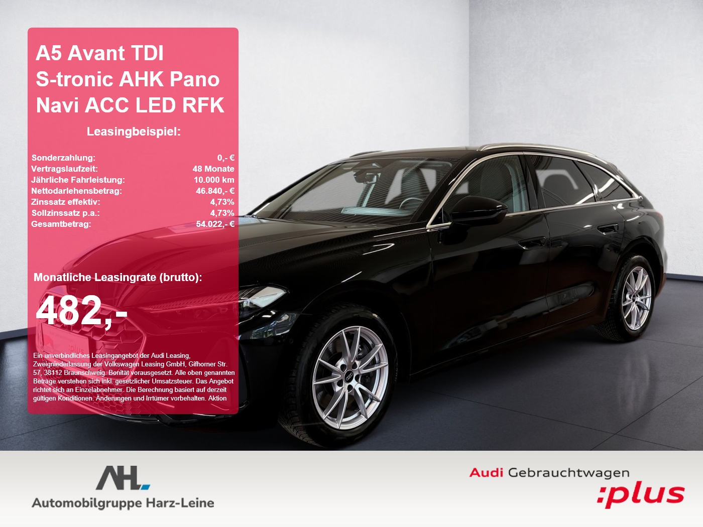 A5 Avant TDI S-tronic AHK Pano Navi ACC LED RFK