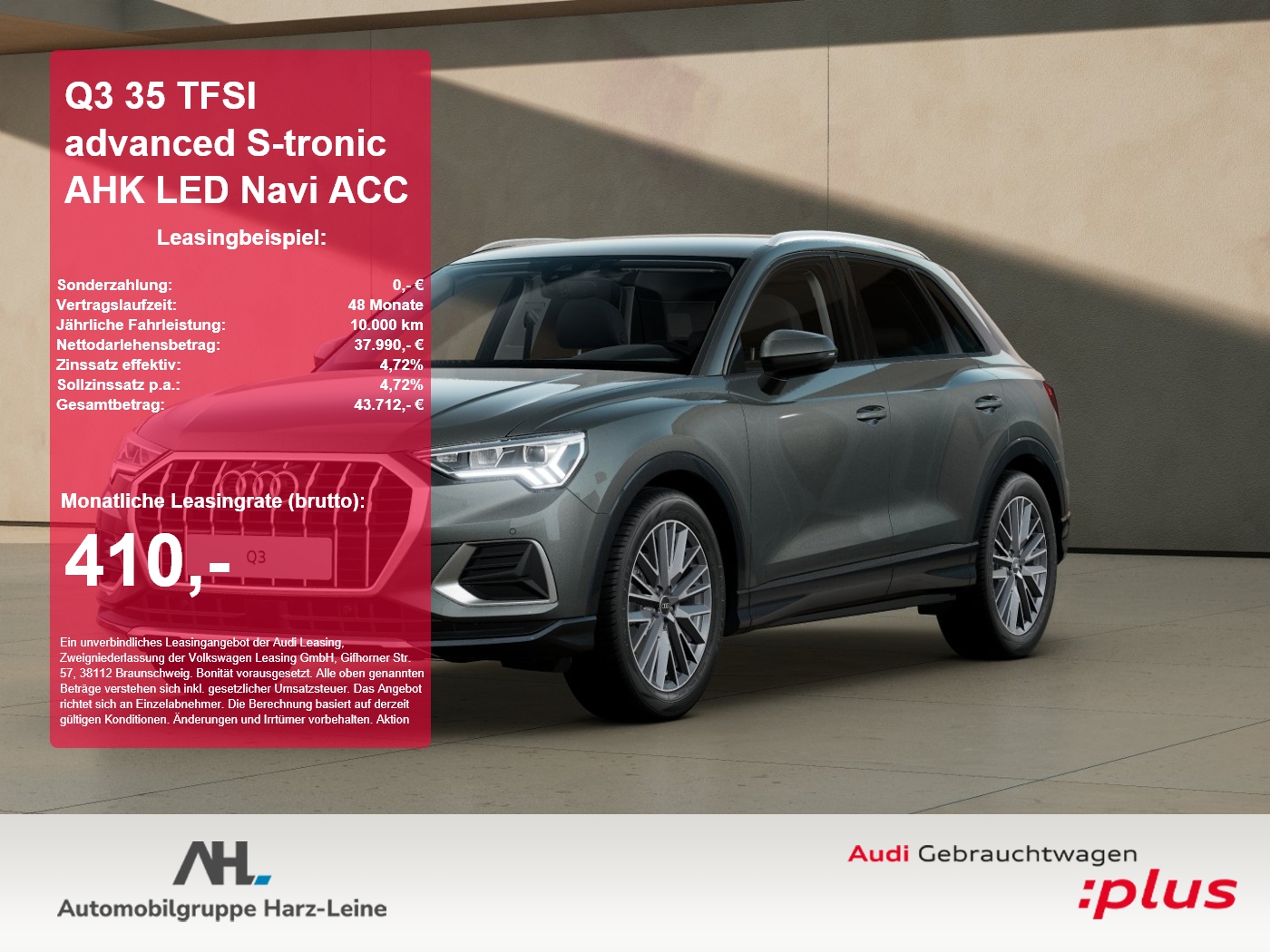 Q3 35 TFSI advanced S-tronic AHK LED Navi ACC LM