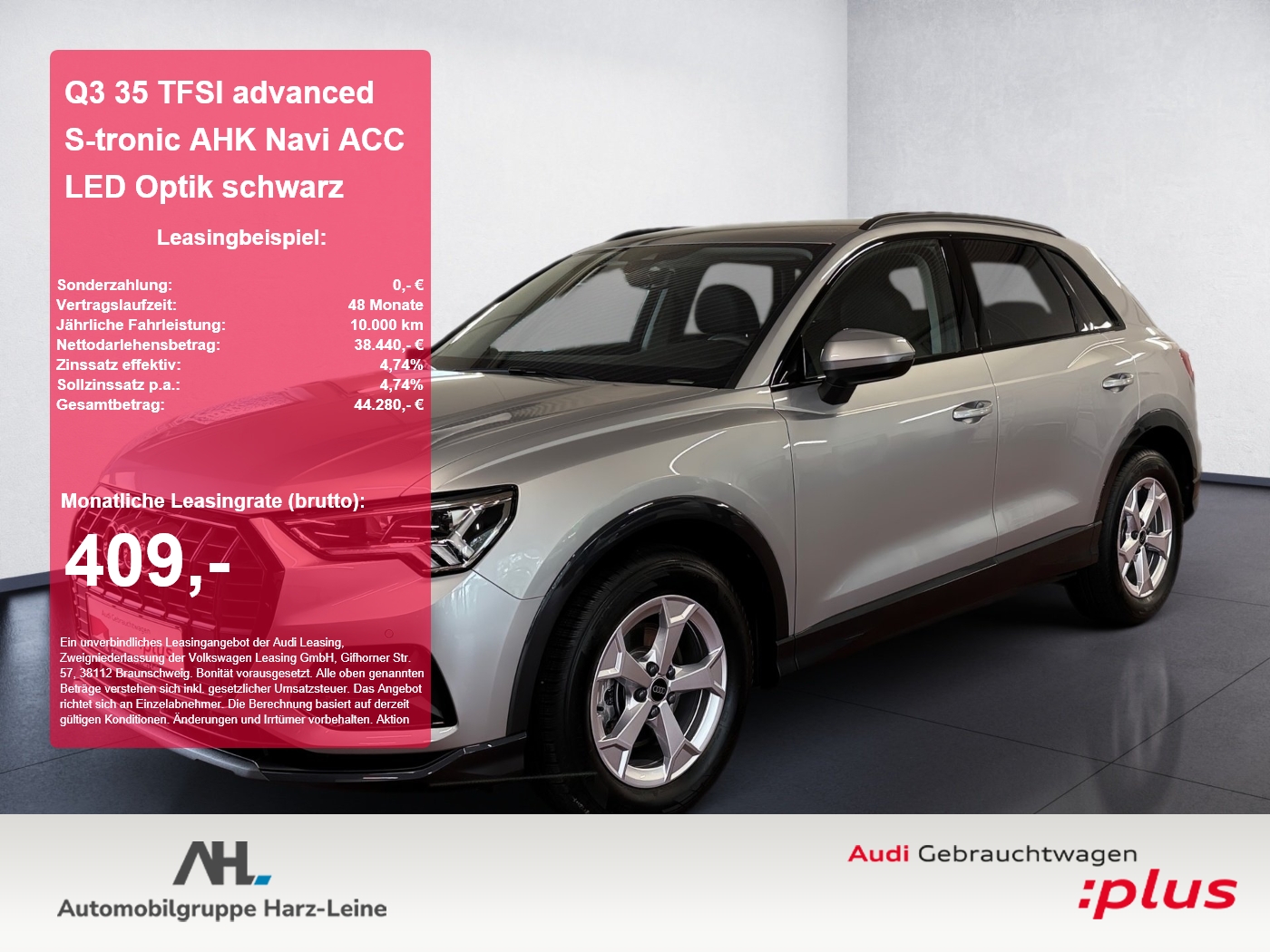 Q3 35 TFSI advanced S-tronic AHK Navi ACC LED Optik sch...