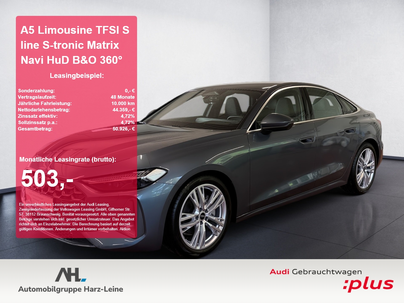 A5 Limousine TFSI S line S-tronic Matrix Navi HuD B&O 360°