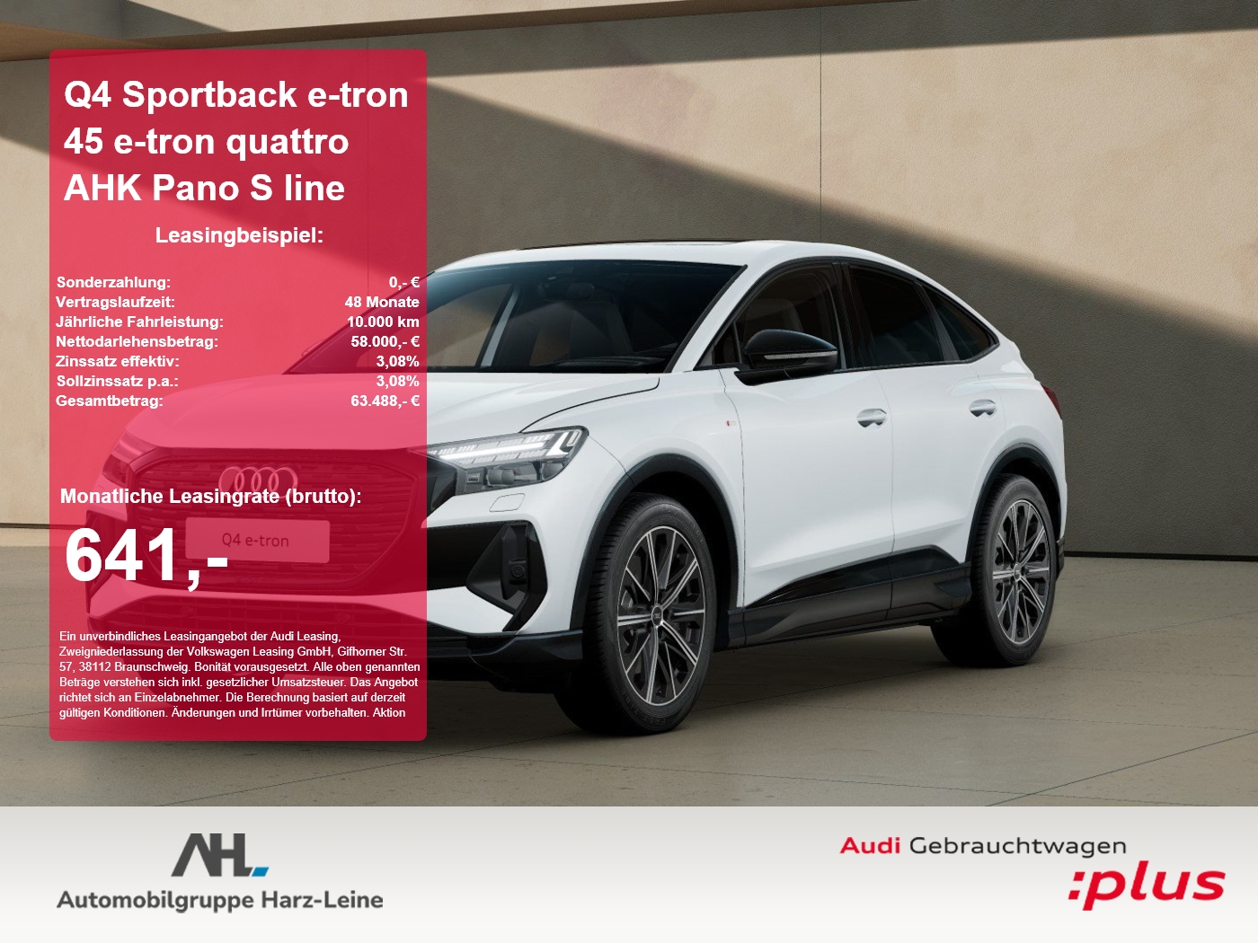 Q4 Sportback e-tron 45 e-tron quattro AHK Pano S line