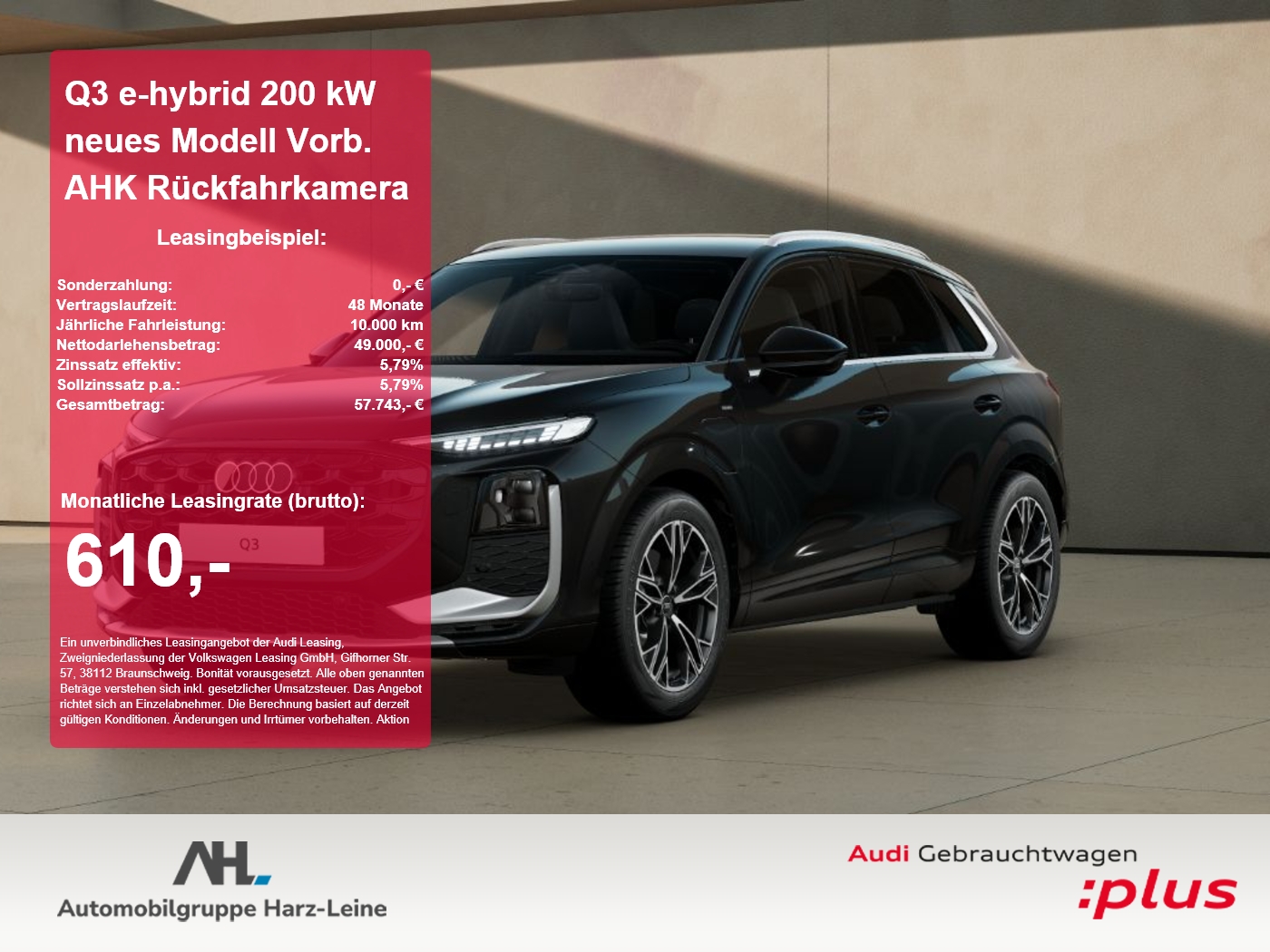 Q3 e-hybrid 200 kW neues Modell Vorb. AHK Rückfahrkame...