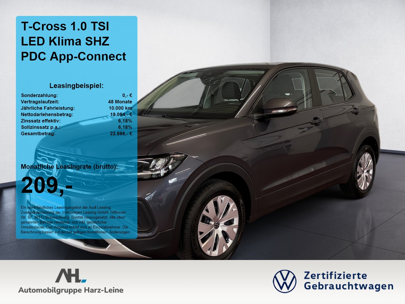 T-Cross 1.0 TSI LED Klima SHZ PDC App-Connect